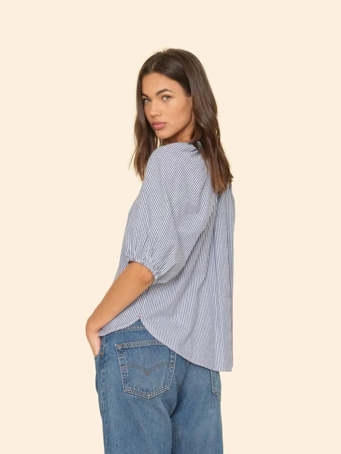 XRENA Blue Ink Jules Top Women Tops XRENA Blue Ink Jules Top Women Tops