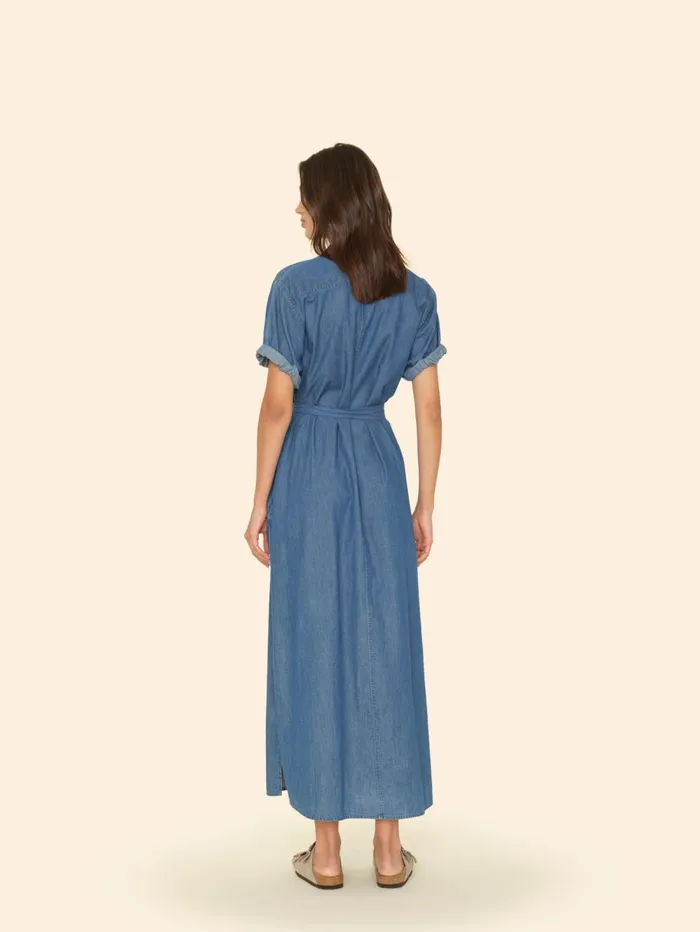XRENA Blue Rinse Linnet Dress Women Dresses