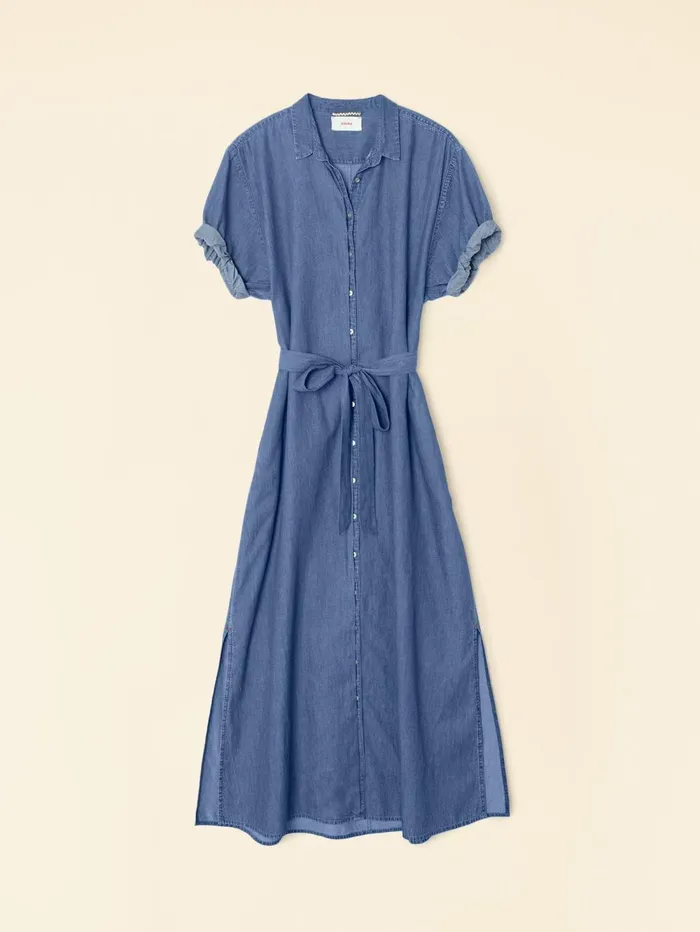 XRENA Blue Rinse Linnet Dress Women Dresses