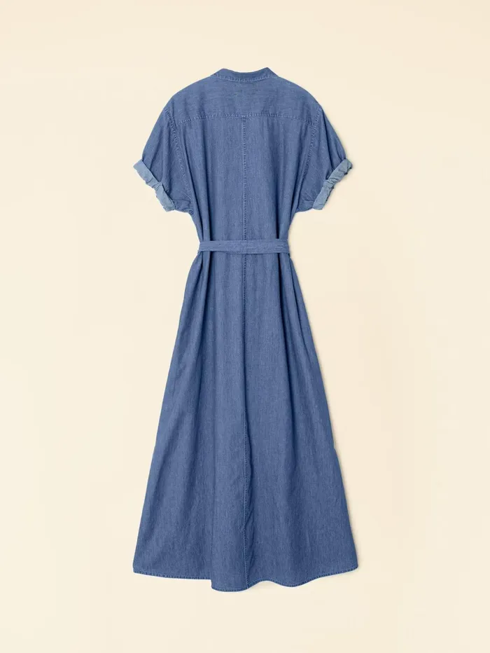 XRENA Blue Rinse Linnet Dress Women Dresses