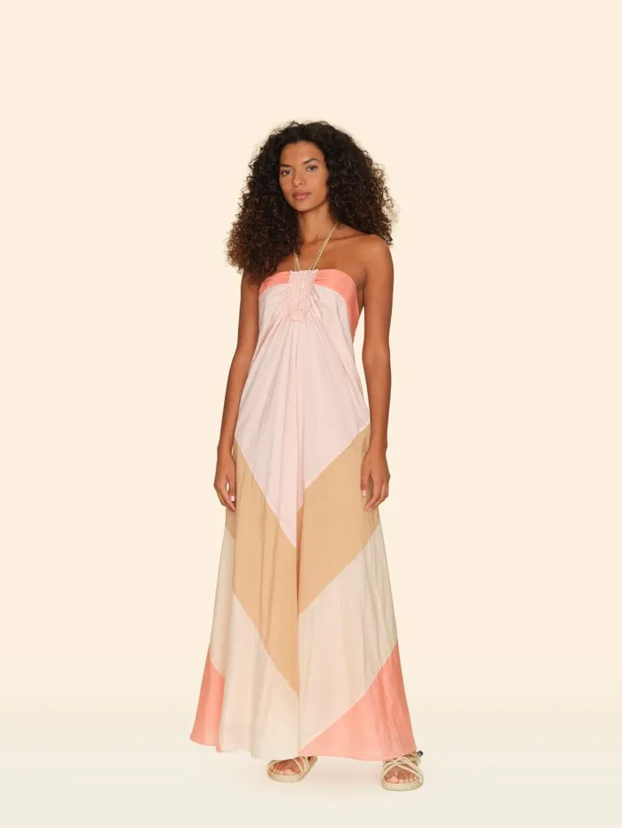 XRENA Blush Tone Maya Dress Women Dresses