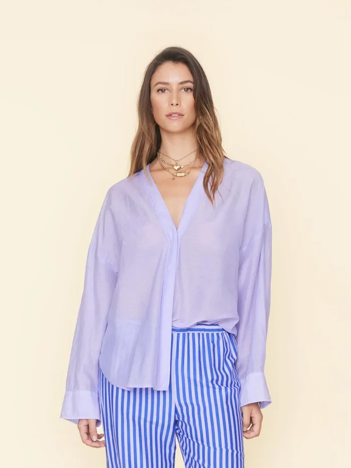 XRENA Bright Lilac Frances Shirt Women Shirts