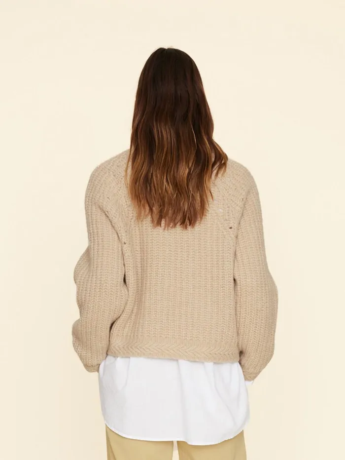 XRENA Cream Ice Landrey Sweater Women Sweaters and Jackets