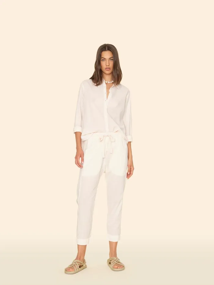 XRENA Cream Peach Draper Pant Women Pants and Jumpsuits