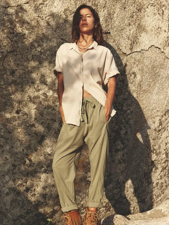 XRENA Dark Seagrass Draper Pant Women Pants and Jumpsuits XRENA Dark Seagrass Draper Pant Women Pants and Jumpsuits