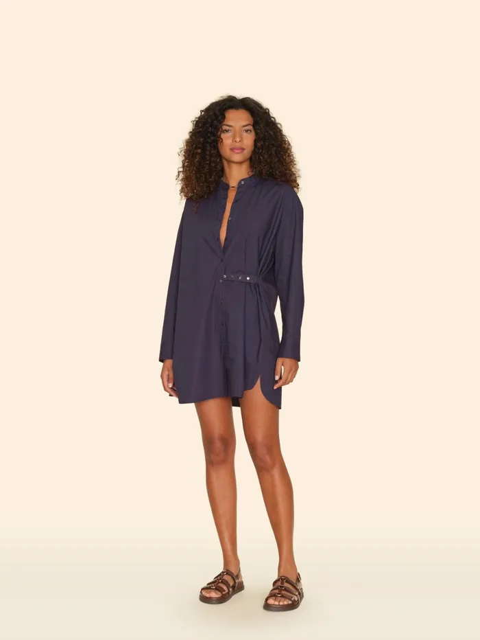 XRENA Darkest Navy Mills Dress Women Dresses
