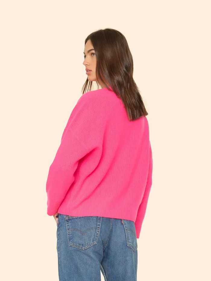 XRENA Dayglo Pink Alfie Sweater Women Sweaters and Jackets
