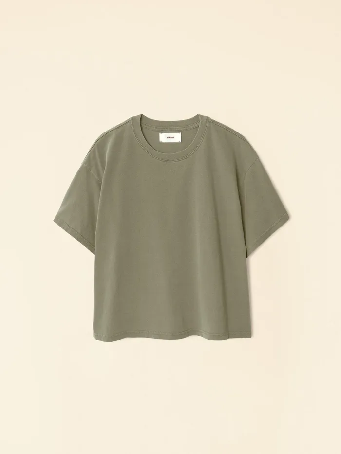 XRENA Dune Green Palmer Tee Women Sweats and Tees XRENA Dune Green Palmer Tee Women Sweats and Tees