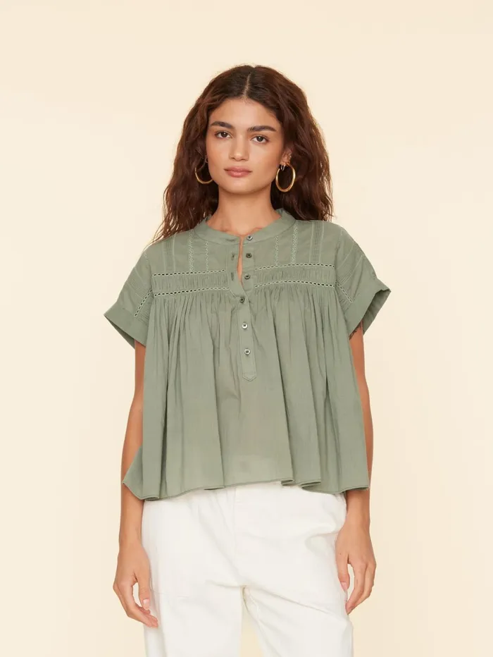 XRENA Green Army Louelle Top Women Tops XRENA Green Army Louelle Top Women Tops