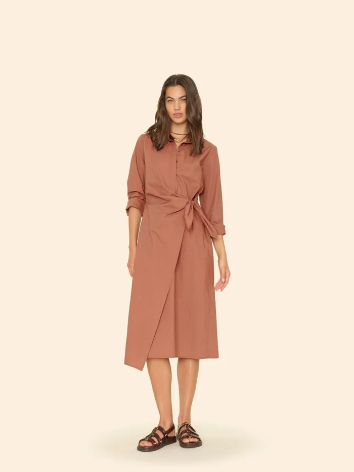 XRENA Latte Brown McCallister Dress Women Dresses