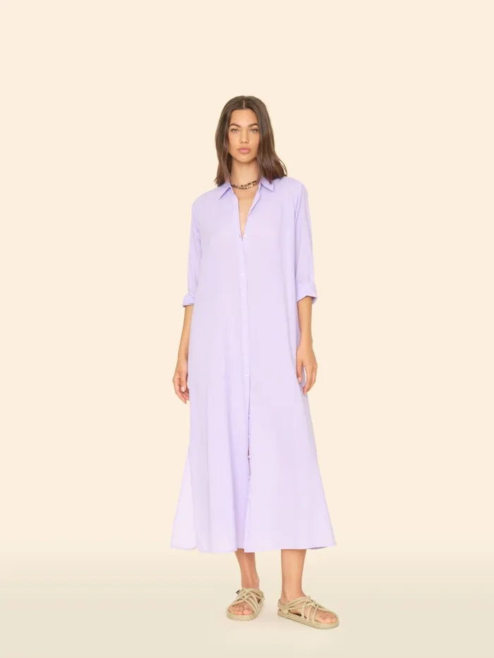 XRENA Lavender Bloom Boden Dress Women Dresses