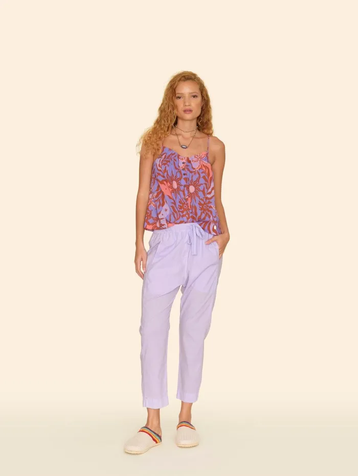 XRENA Lavender Bloom Draper Pant Women Pants and Jumpsuits