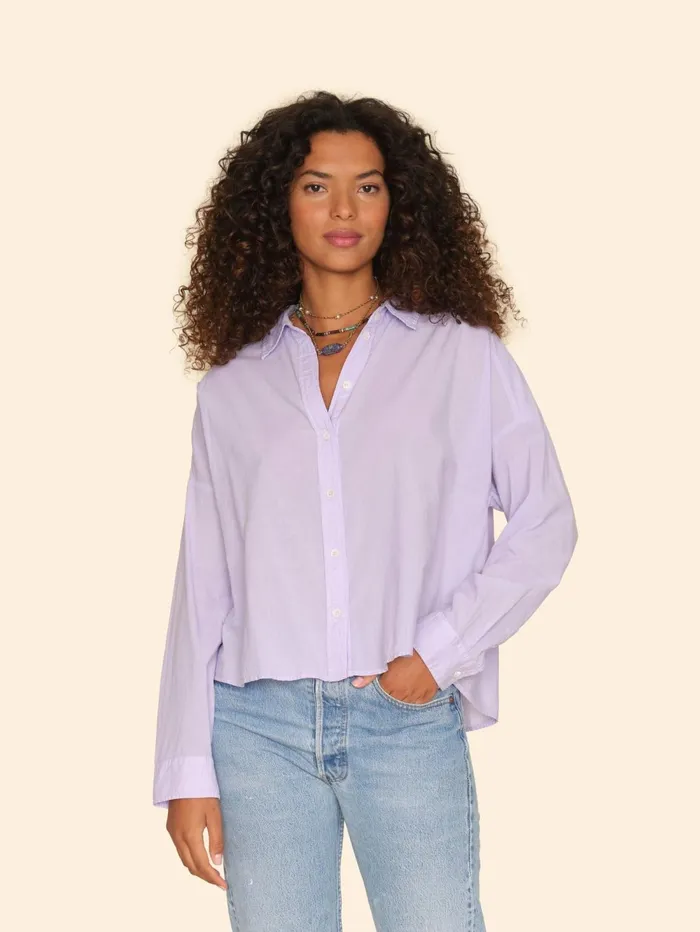 XRENA Lavender Bloom Riley Shirt Women Shirts