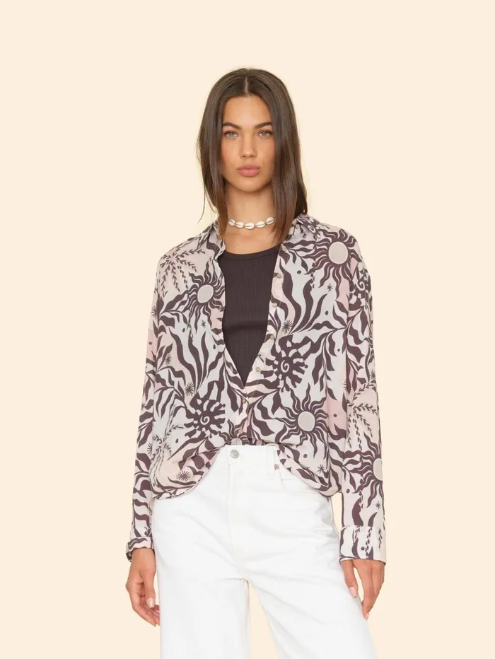XRENA Moon Stone Beau Shirt Women Shirts