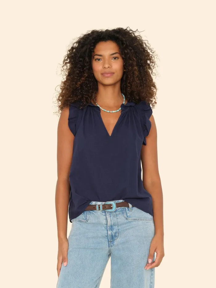XRENA Navy Bex Top Women Tops XRENA Navy Bex Top Women Tops