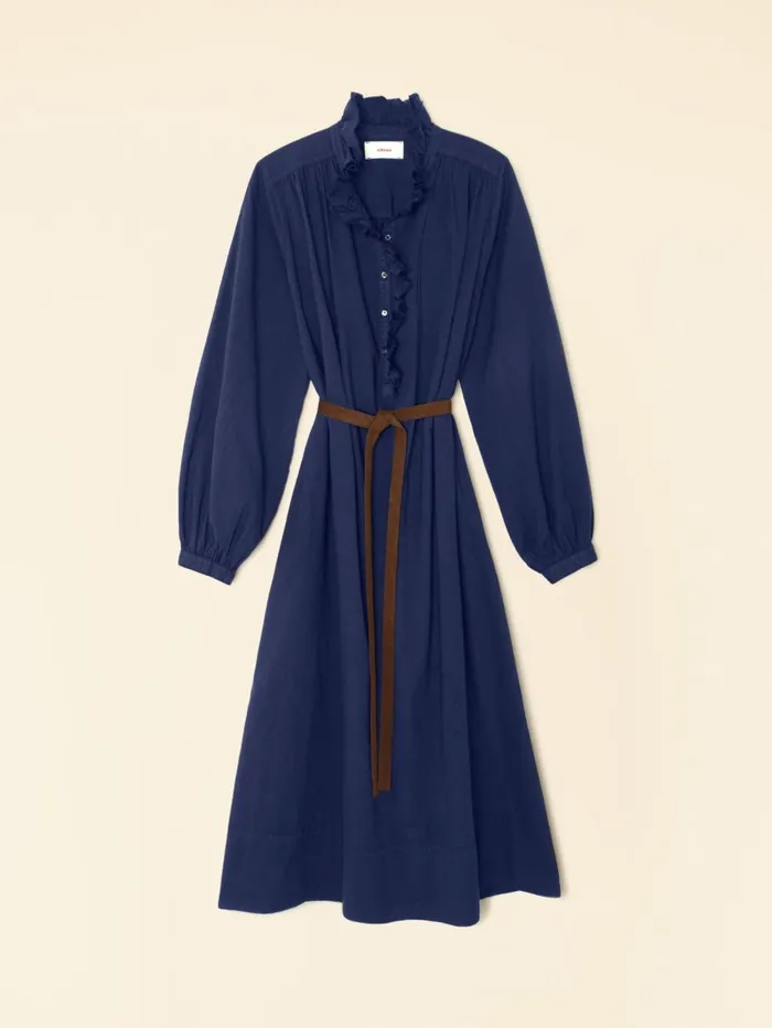 XRENA Navy Caspy Dress Women Dresses
