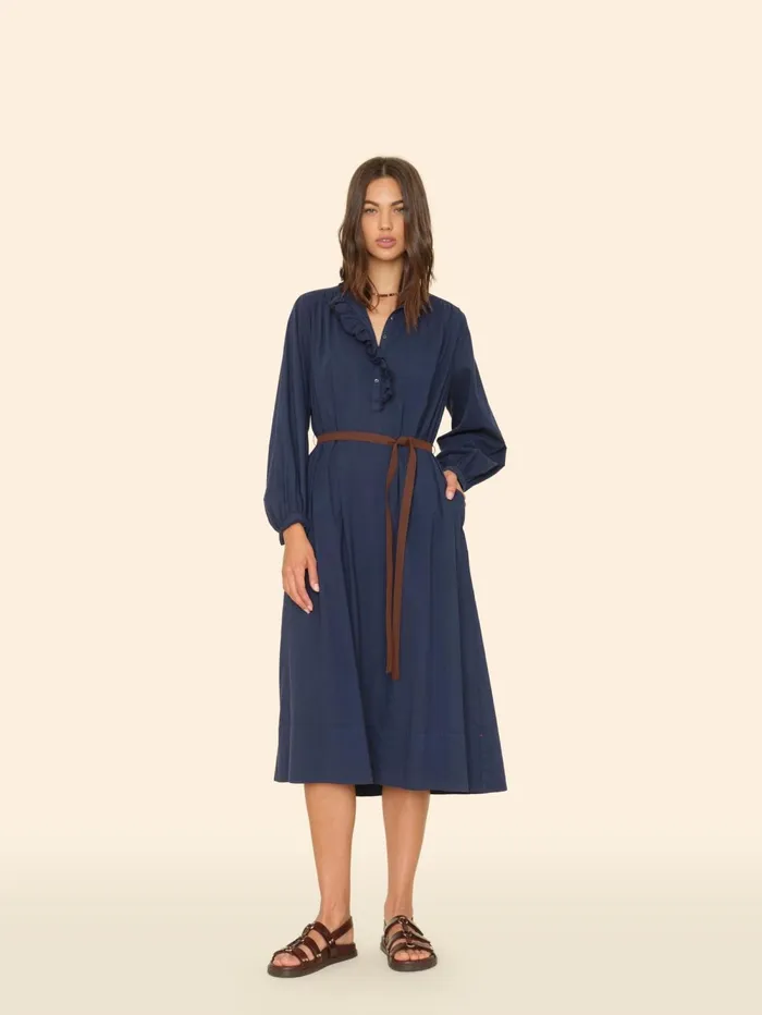 XRENA Navy Caspy Dress Women Dresses