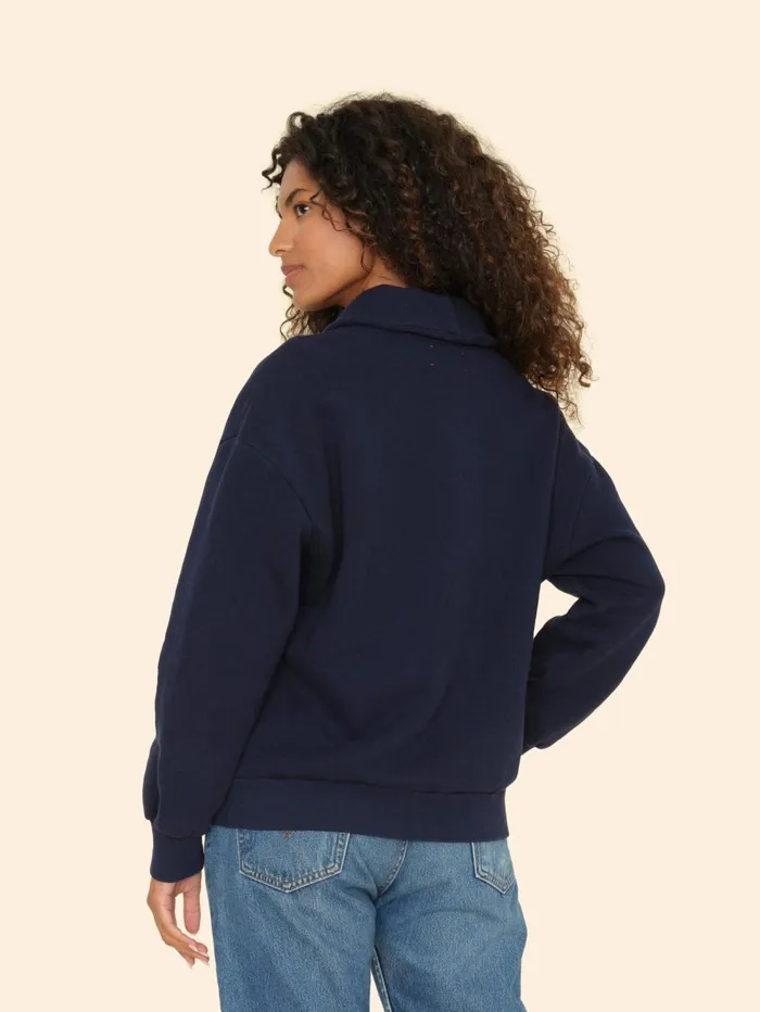 XRENA Navy Kass Sweatshirt Women Sweats and Tees XRENA Navy Kass Sweatshirt Women Sweats and Tees