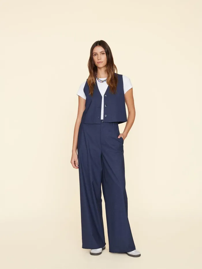 XRENA Navy Melange Portlyn Pant Women Pants and Jumpsuits XRENA Navy Melange Portlyn Pant Women Pants and Jumpsuits