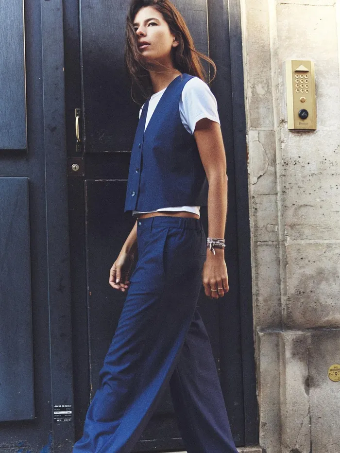 XRENA Navy Melange Portlyn Pant Women Pants and Jumpsuits XRENA Navy Melange Portlyn Pant Women Pants and Jumpsuits