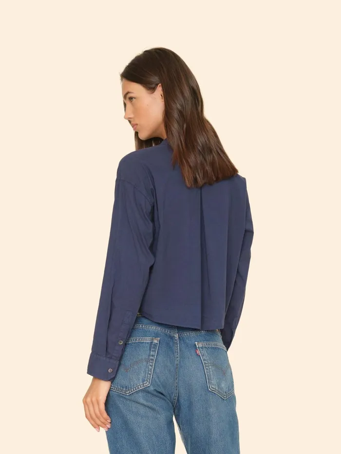 XRENA Navy Smyth Shirt Women Shirts XRENA Navy Smyth Shirt Women Shirts