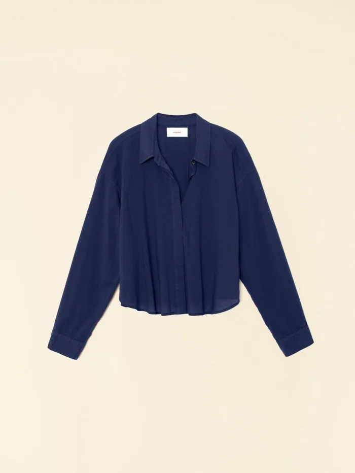 XRENA Navy Smyth Shirt Women Shirts XRENA Navy Smyth Shirt Women Shirts