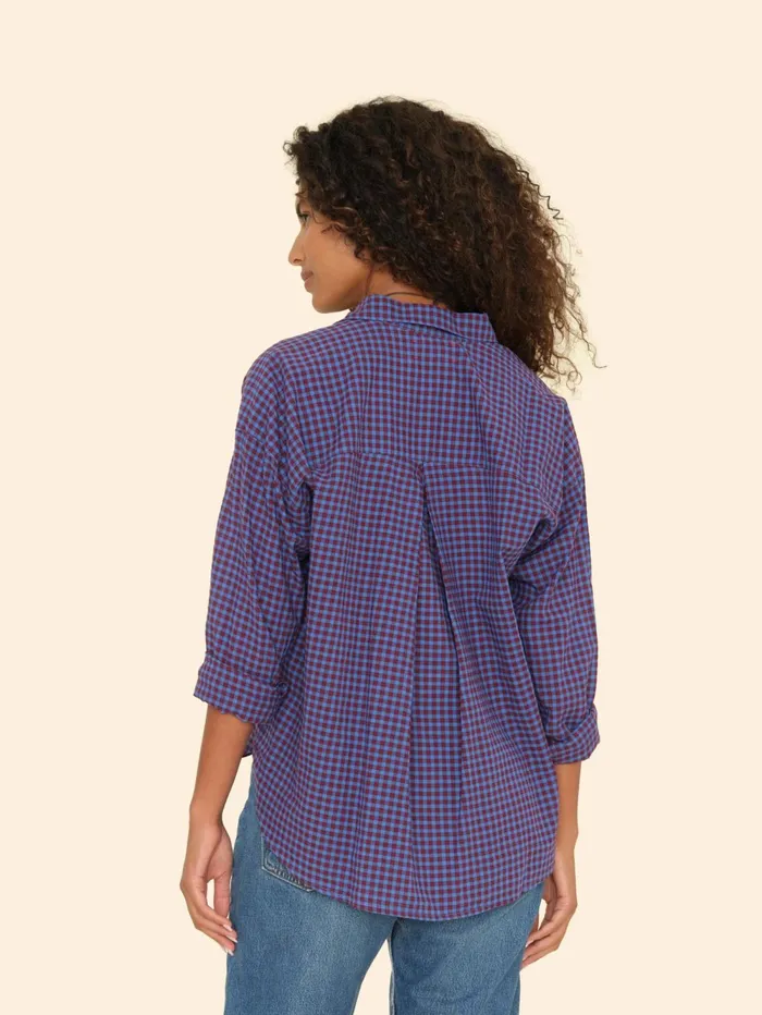 XRENA Night Wine Jordy Plaid Shirt Women Shirts XRENA Night Wine Jordy Plaid Shirt Women Shirts
