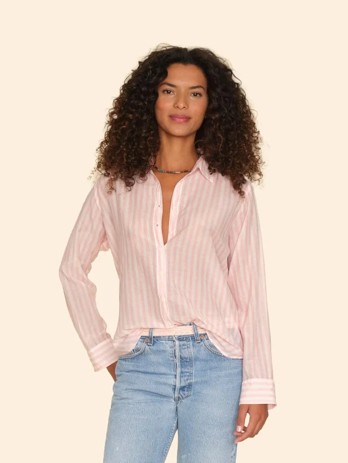 XRENA Sand Pink Beau Shirt Women Shirts
