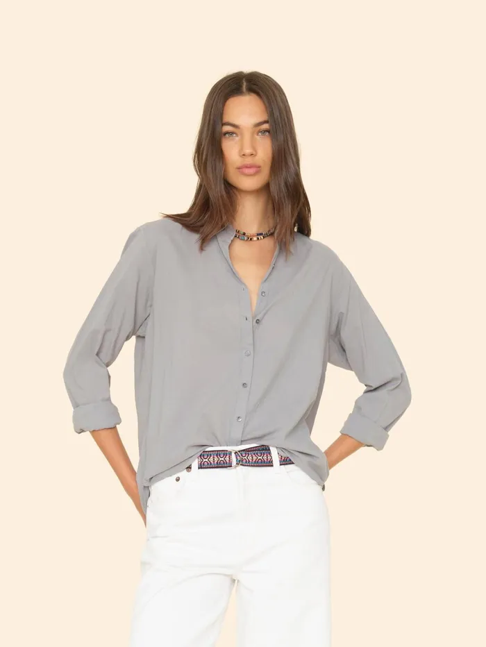 XRENA Stone Grey Beau Shirt Women Shirts