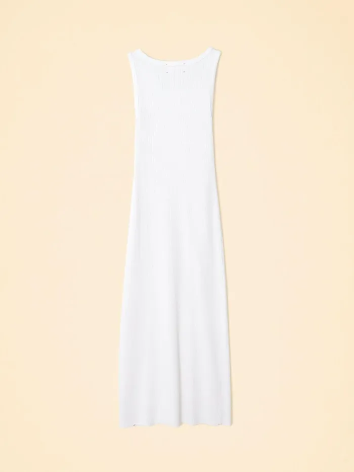 XRENA White Ashleigh Rib Dress Women Dresses XRENA White Ashleigh Rib Dress Women Dresses