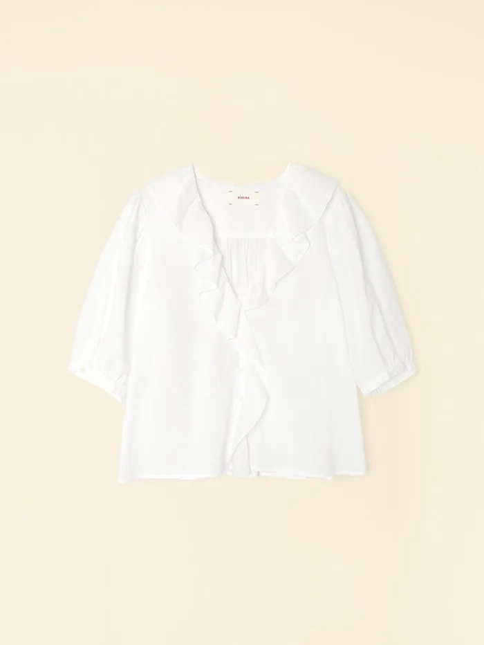 XRENA White Caspia Top Women Tops XRENA White Caspia Top Women Tops
