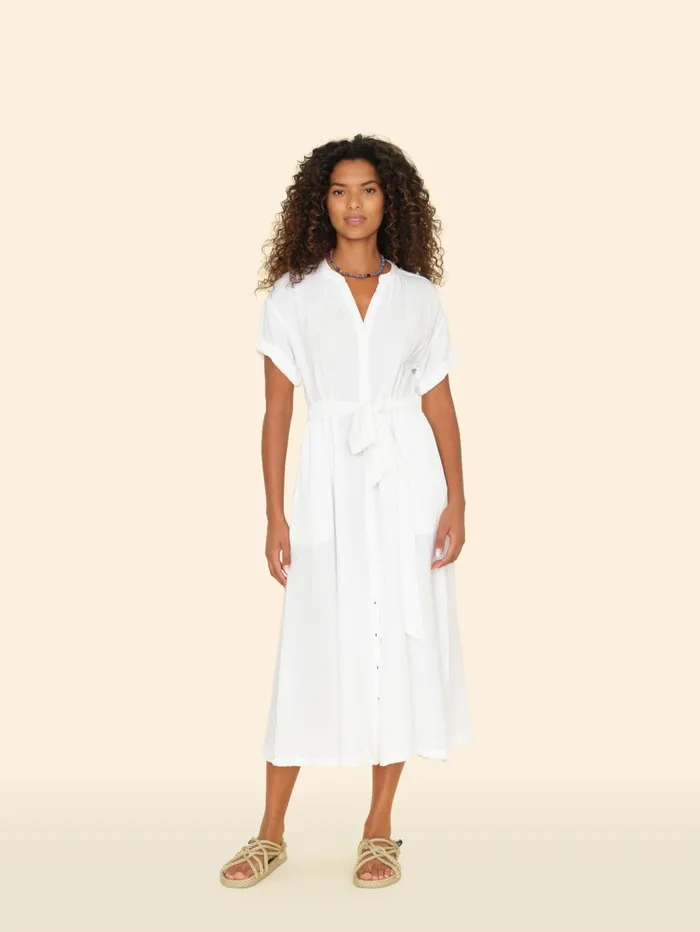 XRENA White Cate Dress Women Dresses