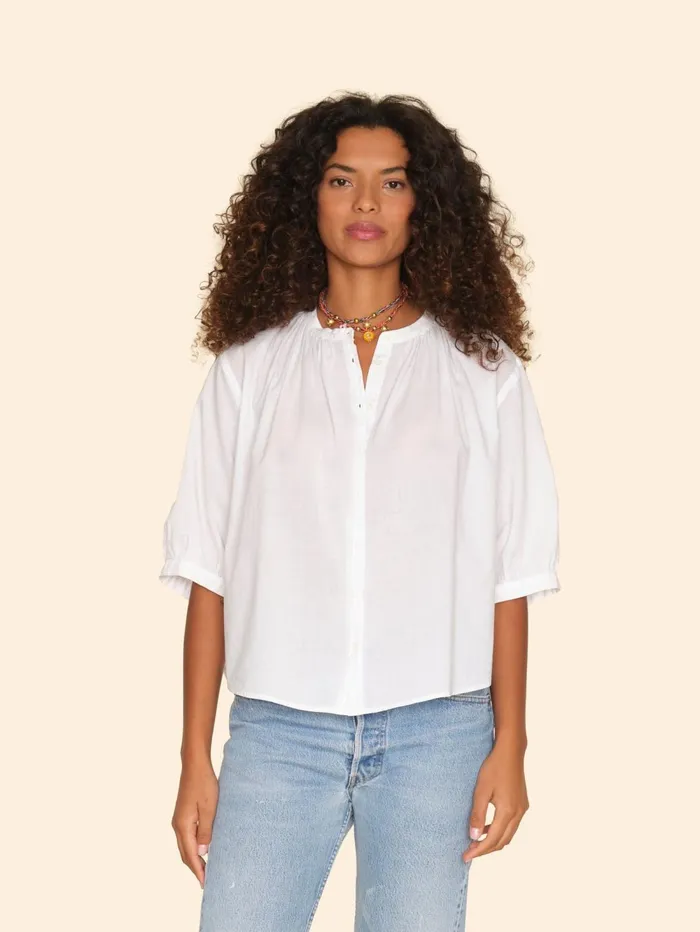 XRENA White Chandler Shirt Women Shirts XRENA White Chandler Shirt Women Shirts