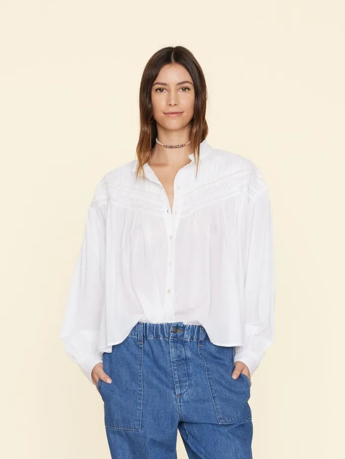 XRENA White Clara Shirt Women Shirts XRENA White Clara Shirt Women Shirts