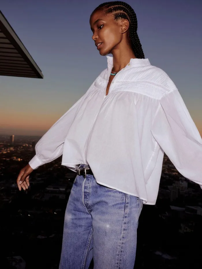 XRENA White Clara Shirt Women Shirts XRENA White Clara Shirt Women Shirts
