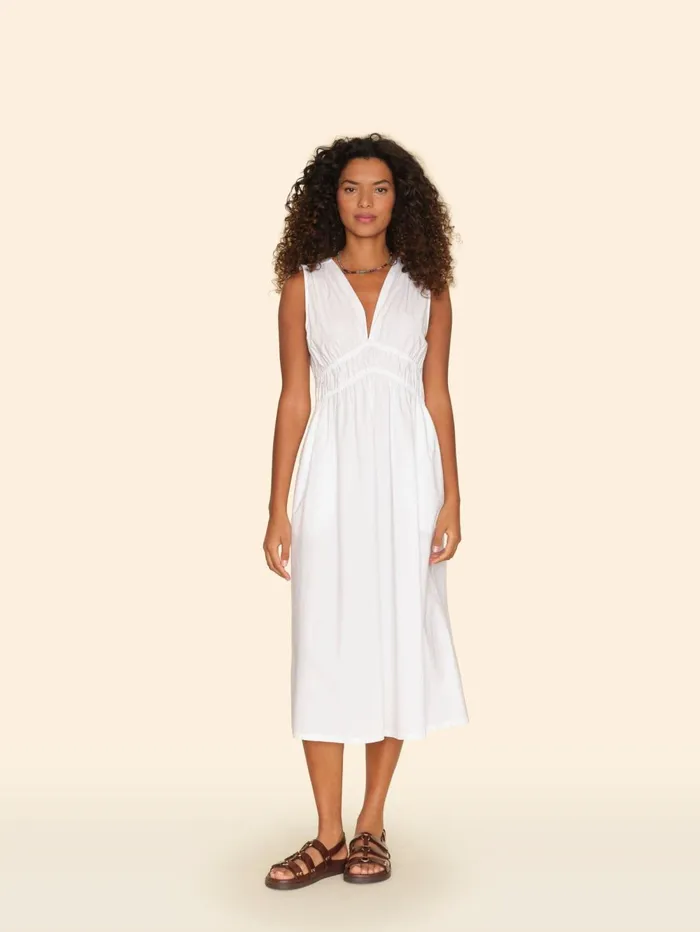 XRENA White Cyra Dress Women Dresses