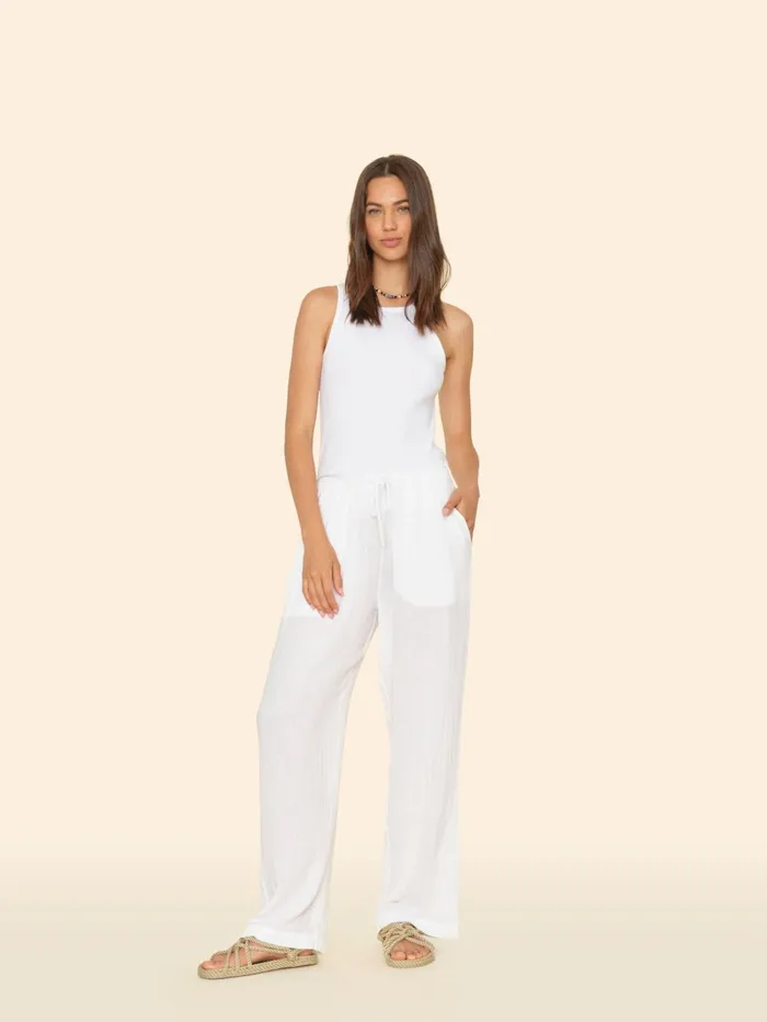 XRENA White Dylan Pant Women Pants and Jumpsuits