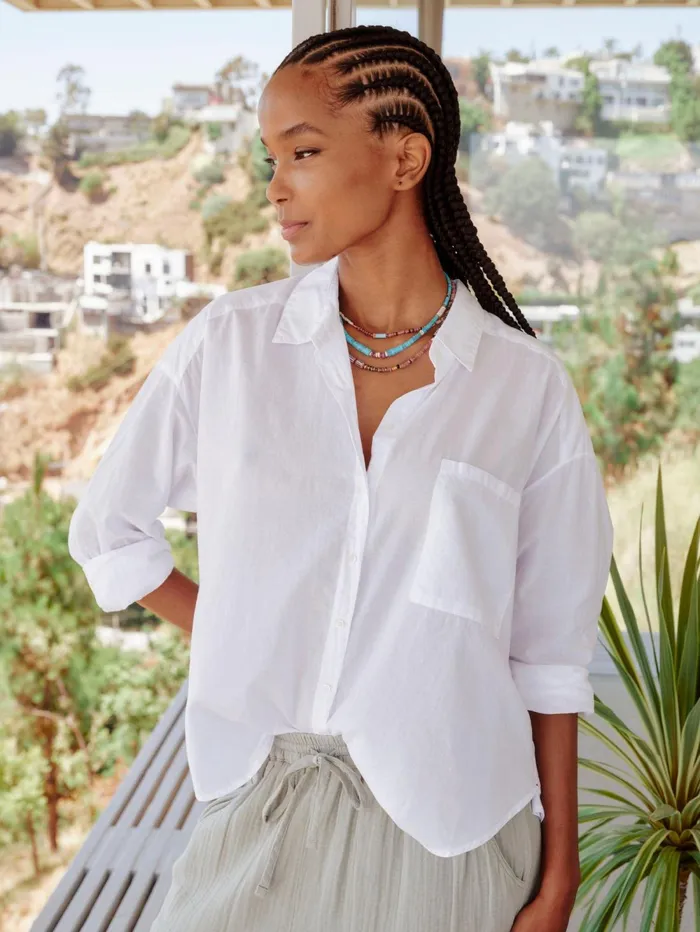 XRENA White Jordy Shirt Women Shirts XRENA White Jordy Shirt Women Shirts