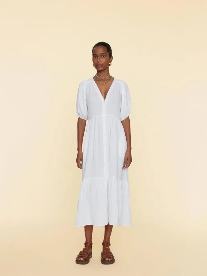 XRENA White Lennox Dress Women Dresses