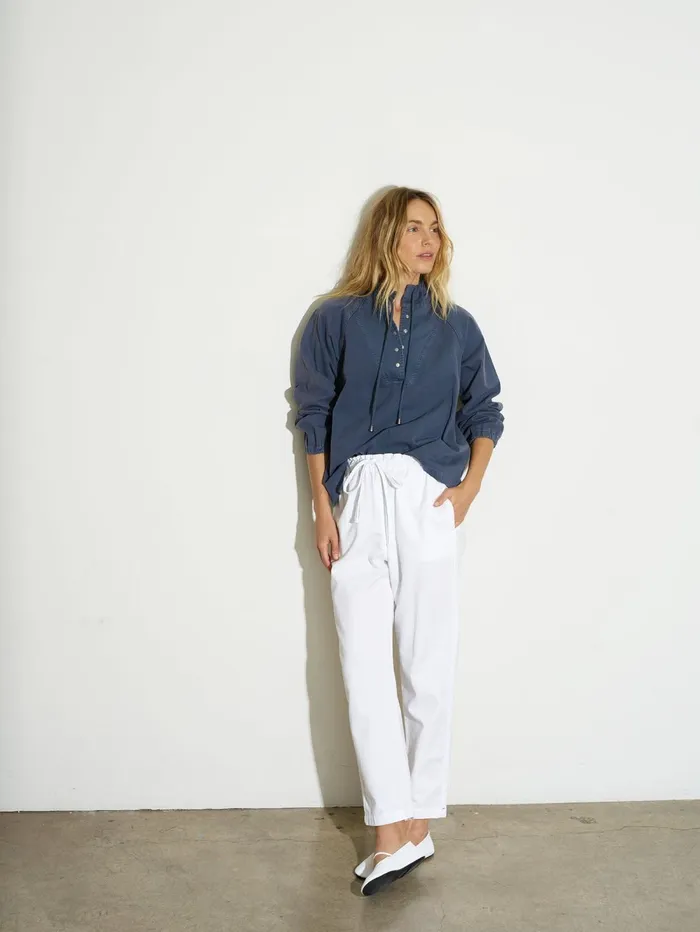 XRENA White Rex Twill Pant Women Pants and Jumpsuits