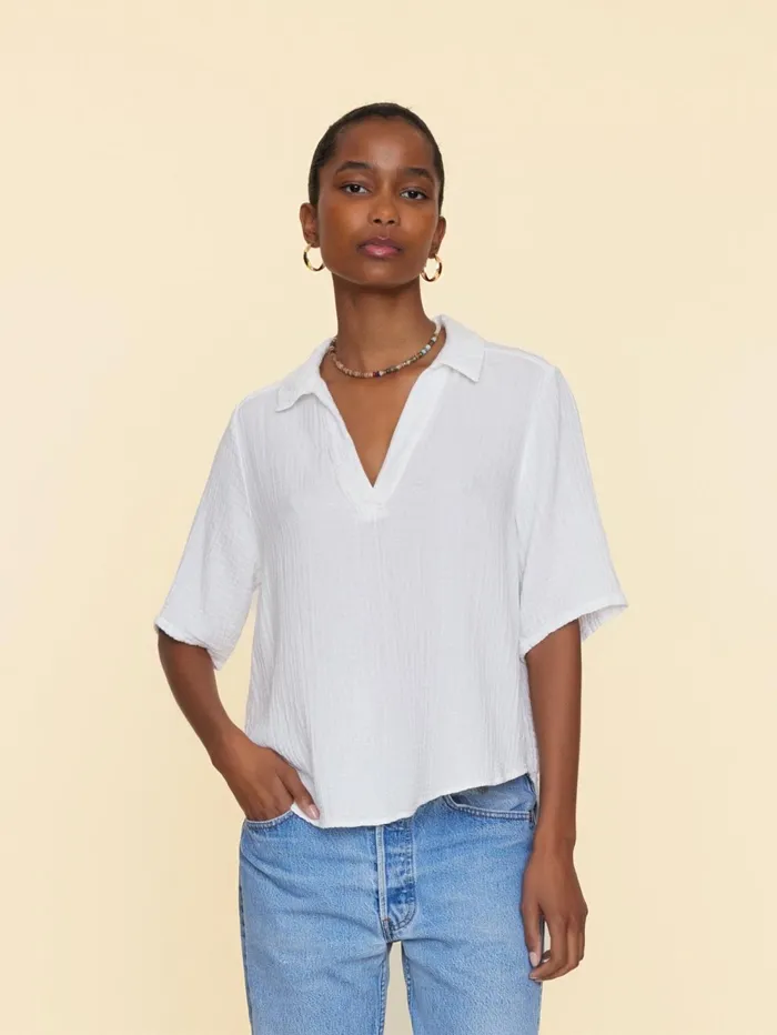 XRENA White Ryder Top Women Tops