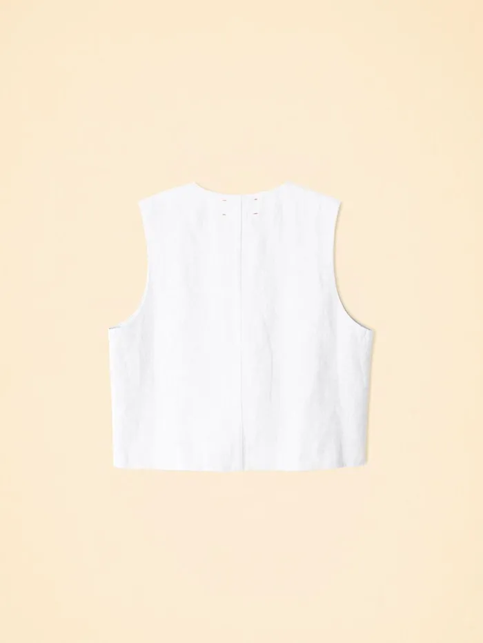 XRENA White Vida Vest Women Tops XRENA White Vida Vest Women Tops