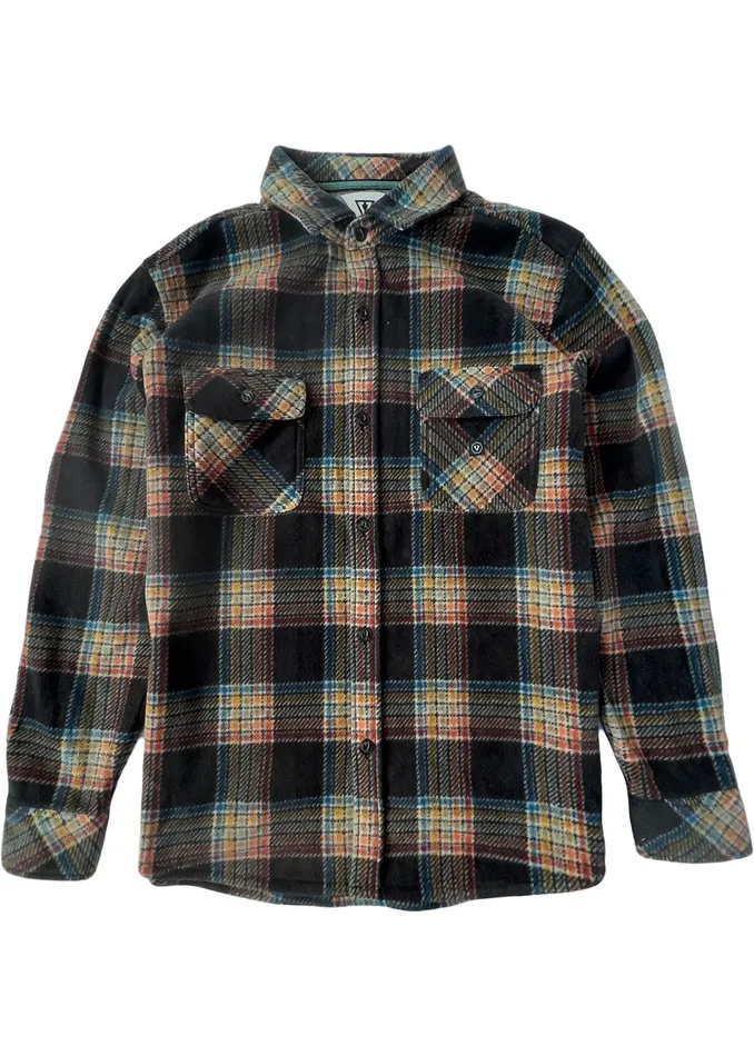Youth Vissla EcoZy Boys Ls Polar Flannel Black