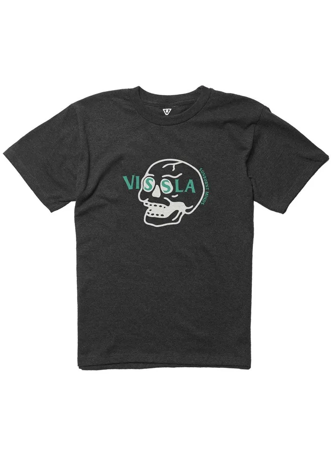 Youth Vissla Skully Boys Tee Black Heather