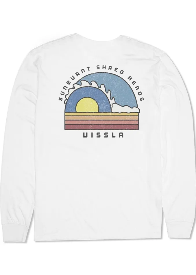 Youth Vissla Tubez Boys Ls Tee White