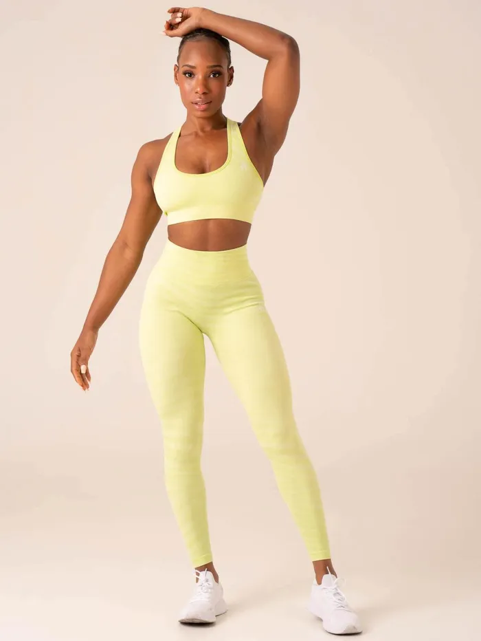 Zebra Seamless Leggings 8211 Lime Zebra Women Ryderwear Leggings